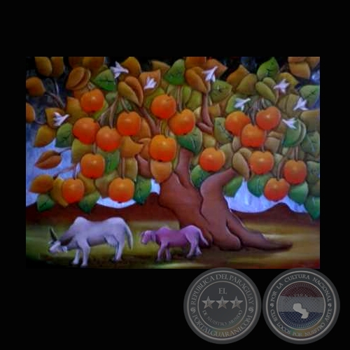 ÁRBOL, Xilopintura de ANDRÉS CAÑETE (GALERÍA DE ARTE MATICES)